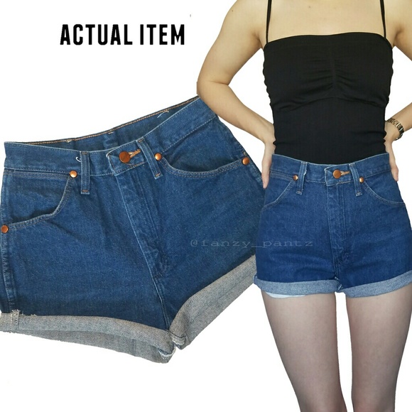 Vintage Wrangler high rise cut off jean shorts - Picture 4 of 7